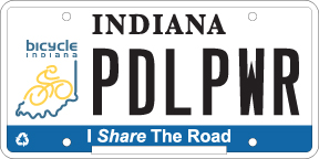 Bicycle Indiana License Plate